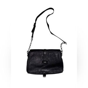Leifsdottir Elegant Black Leather Crossbody Bag